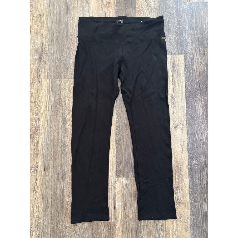 Calvin Klein Performance Womens 1X Black Dry Athletic Yoga‎ Leggings Pants